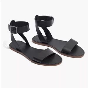 Madewell Boardwalk Ankle Strap Black Sandal